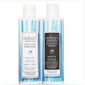 Nelson Beverly Hills Moisture Healing Shampoo & Conditioner, Argon Oil 8oz ea